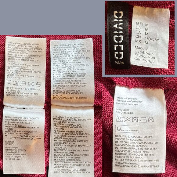 H&M Red Lightweight Cardigan Size M - Picture 7 of 8